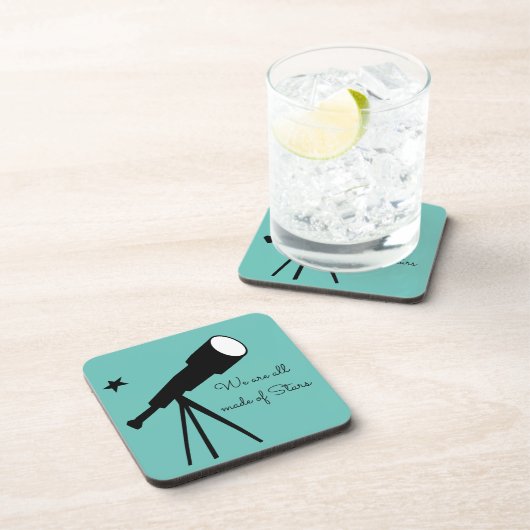 我々は全て星の望遠鏡で作られた引用文 コースター (右側)