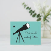 我々は全て星望遠鏡で作られている ポストカード (スタンド正面)