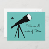 我々は全て星望遠鏡で作られている ポストカード (正面/裏面)