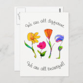 我々は全て美し違うい多様性 ポストカード (正面/裏面)