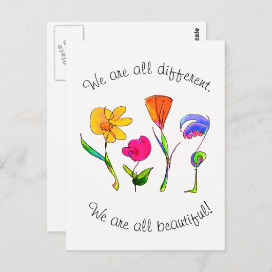我々は全て美し違うい多様性 ポストカード (正面/裏面)