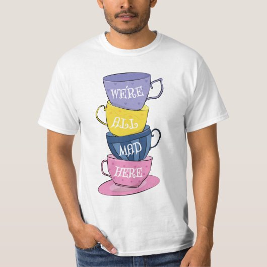 我々は全不機嫌はこちら – 不機嫌紅茶パーティーカップ Tシャツ (正面)