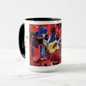 我々は全員人間ここにウィット引用文マグ マグカップ (正面左)