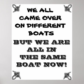 我々は全員同じ船のポスターに載っている ポスター