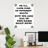 我々は全員同じ船のポスターに載っている ポスター (ホームオフィス)