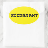 （我々は全員）移民 – レジスト氷 楕円形シール (バッグ)