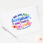 我々は全違う員 楕円形シール (封筒)