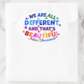 我々は全違う員 楕円形シール (バッグ)