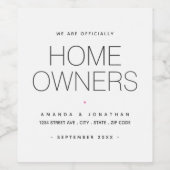 我々は公式に住宅所有者のモダン発表だ ワインラベル (シングルラベル)