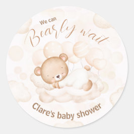 我々は公正に待つことができる中性の赤ちゃんシャワーステッカー ラウンドシール