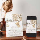 我々は公正に待つことができニュートラルエレガントベビーシャワー 招待状