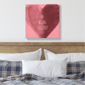 我々は共にハート キャンバスプリント (インサイチュ (寝室))