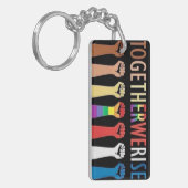 我々は共に上昇/投票キーチェーン キーホルダー (正面左)