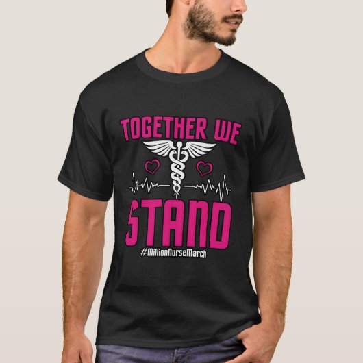 我々は共に立つ百万ナース2022年5月12日 Tシャツ (正面)