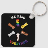 我々は共に立つ |ポープリント |多様性 | Unity キーホルダー (裏面)