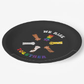 我々は共に立つ |ポープリント |多様性 | Unity ペーパープレート (アングル)