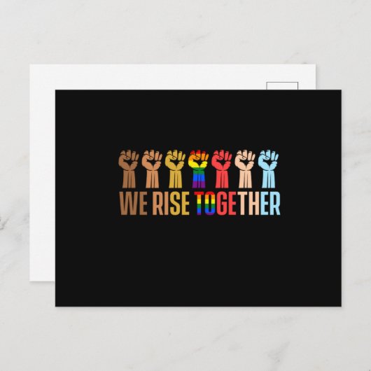 我々は共に運動の同性愛の両性贈与を起こす ポストカード (正面/裏面)