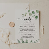 我々は再びグリーンデライトユーカリ誓い更新をする 招待状