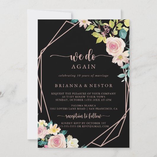 我々は再びバラ金ゴールド春フローラ誓い更新 招待状 (正面)