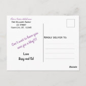 我々は再び手のレタリングフローラはがき ポストカード (裏面)