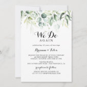 我々は再び水色ユーカリ誓いを更新する 招待状 (正面)