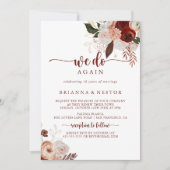 我々は再び金ゴールド素朴フローラの誓い更新を行う 招待状 (正面)