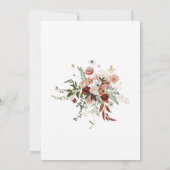 我々は再び金ゴールド素朴フローラの誓い更新を行う 招待状 (裏面)