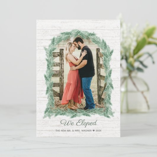 我々は写真と松の枝のアーチのフレームを駆け落ち シーズンカード (スタンド正面)