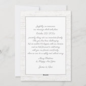 我々は写真と松の枝のアーチのフレームを駆け落ち シーズンカード (裏面)