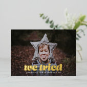 我々は写真のおもしろいクリスマスフォイルのホリデーカードを試した 箔シーズンカード (立ち正面)