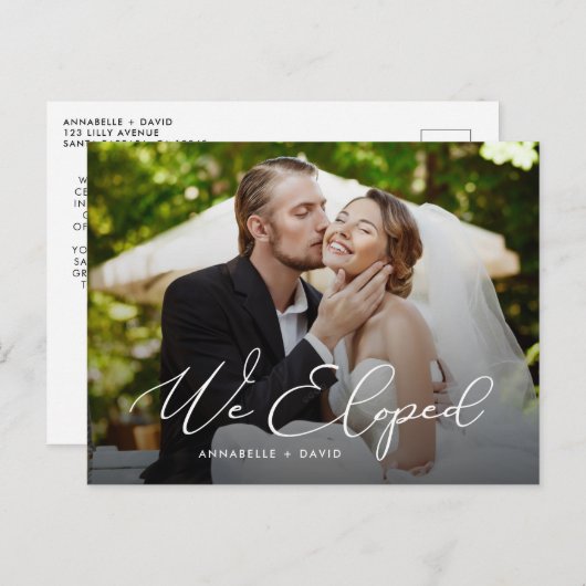 我々は写真エレガントを飛び結婚出した ポストカード (正面/裏面)
