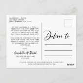 我々は写真エレガントを飛び結婚出した ポストカード (裏面)