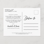 我々は写真エレガントコラージュ結婚の 案内ポストカード (裏面)