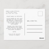 我々は写真妊娠の発表を期待している ポストカード (裏面)