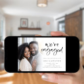 我々は写真婚約したオーバーレイ婚約パーティ 招待状