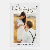 我々は写真婚約した婚約パーティ アクリルサイン (正面)