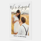 我々は写真婚約した婚約パーティ アクリルサイン (傾斜)