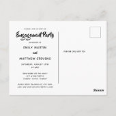 我々は写真婚約した婚約パーティ ポストカード (裏面)