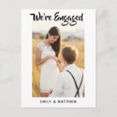 我々は写真婚約した婚約パーティ ポストカード (正面)
