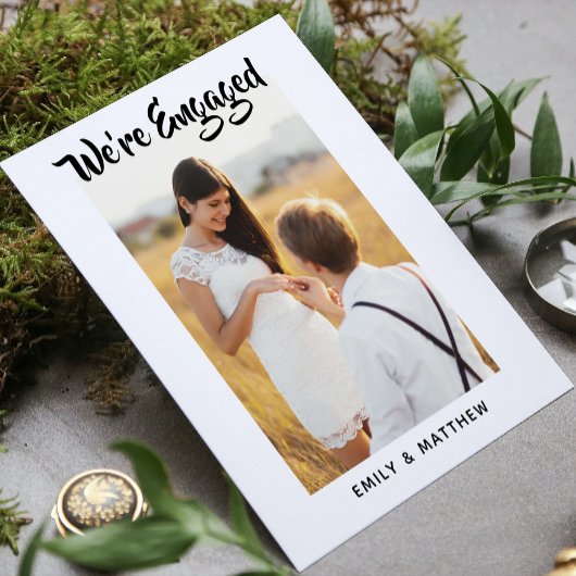 我々は写真婚約した婚約パーティ ポストカード