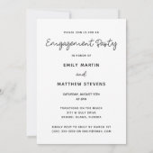 我々は写真婚約した婚約パーティ 招待状 (裏面)