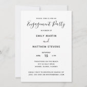 我々は写真婚約した婚約パーティ 招待状 (裏面)