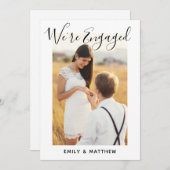 我々は写真婚約した婚約パーティ 招待状 (正面/裏面)