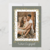 我々は写真婚約した婚約パーティ 招待状 (正面)