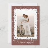 我々は写真婚約した婚約パーティ 招待状 (正面)