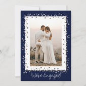 我々は写真婚約した婚約パーティ 招待状 (正面)