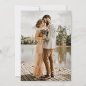 我々は写真婚約した婚約招待だ 招待状 (裏面)