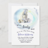 我々は冬の赤ちゃんシャワー招待状を待つ 招待状 (正面)