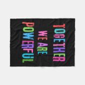 我々は力を合わせる フリースブランケット (正面(横))