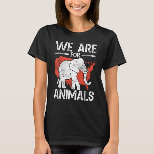我々は動物飼育員の動物園向け保だ Tシャツ (正面)